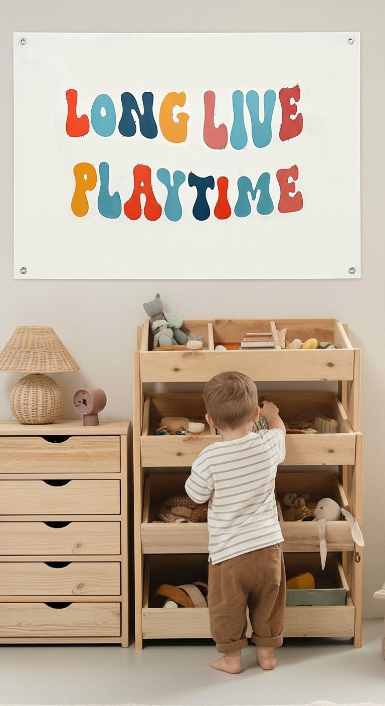 Long live playtime 100% cotton thick canvas banner